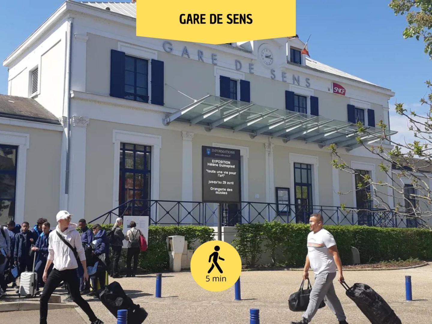 Le Subtil - Best Keys - Elegance & Confort - 2 Chambres Separees - Lit Queen Size - Smart Tv Netflix - Entre Gare & Centre Ville - A 1H De Paris - Wifi Fibre - Check-In Autonome Sens Buitenkant foto