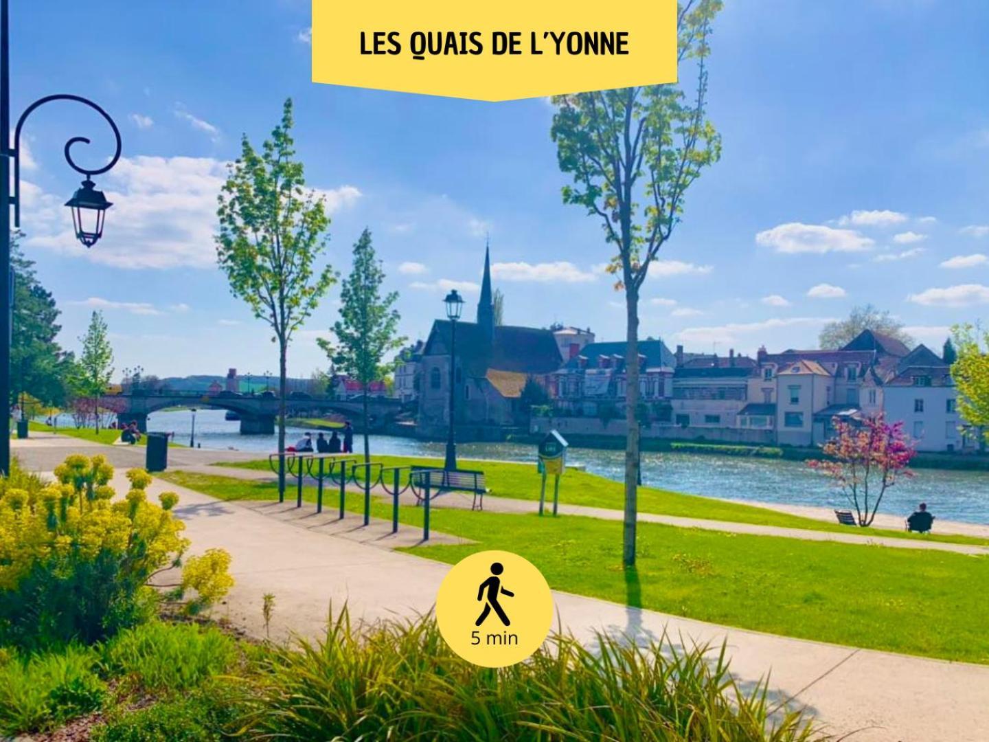 Le Subtil - Best Keys - Elegance & Confort - 2 Chambres Separees - Lit Queen Size - Smart Tv Netflix - Entre Gare & Centre Ville - A 1H De Paris - Wifi Fibre - Check-In Autonome Sens Buitenkant foto