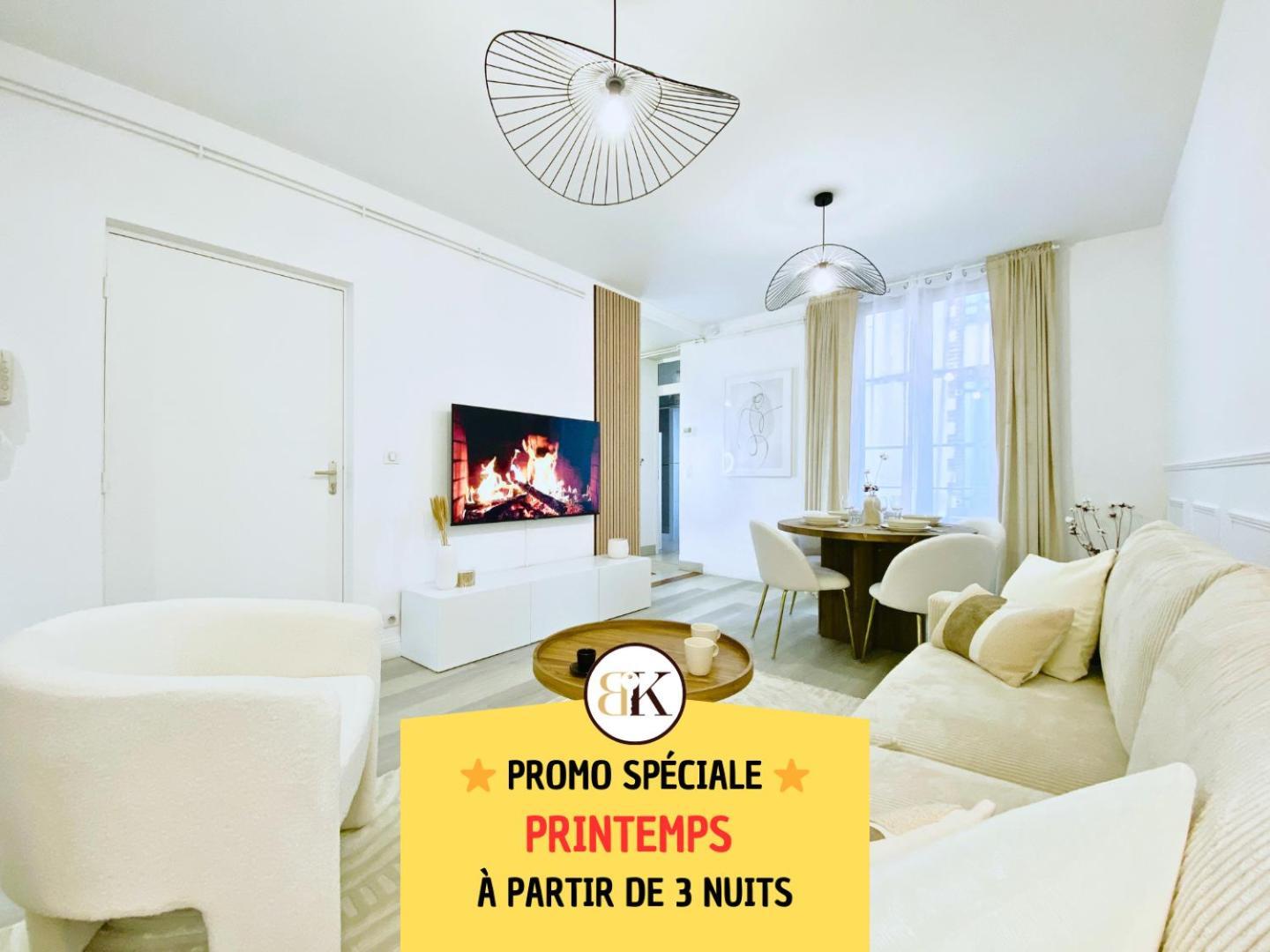 Le Subtil - Best Keys - Elegance & Confort - 2 Chambres Separees - Lit Queen Size - Smart Tv Netflix - Entre Gare & Centre Ville - A 1H De Paris - Wifi Fibre - Check-In Autonome Sens Buitenkant foto